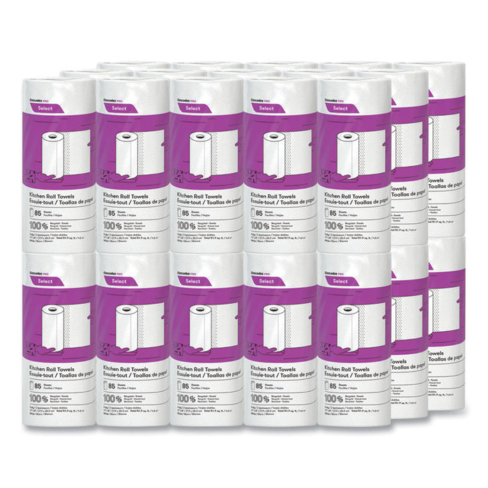 Select Kitchen Roll Towels, 2-Ply, 8 x 11, 85/Roll, 30/Carton