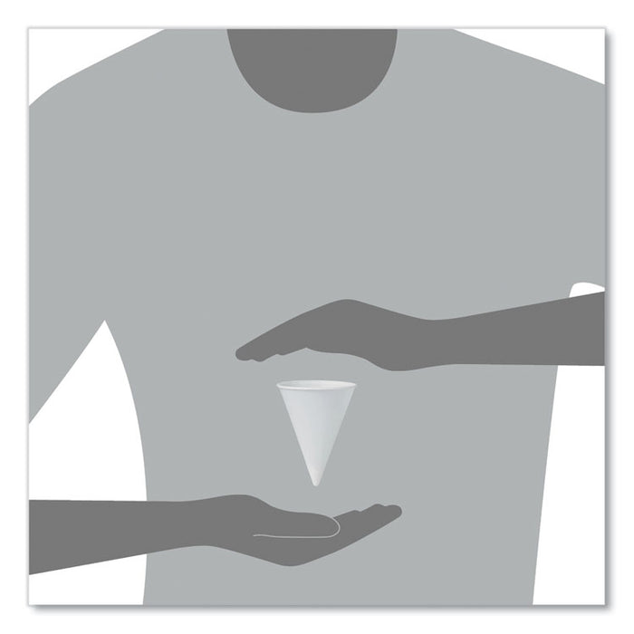 Cone Water Cups, Chipboard Box Inner Packaging, ProPlanet Seal, 4 oz, Paper, White, 200/Bag, 25 Bags/Carton