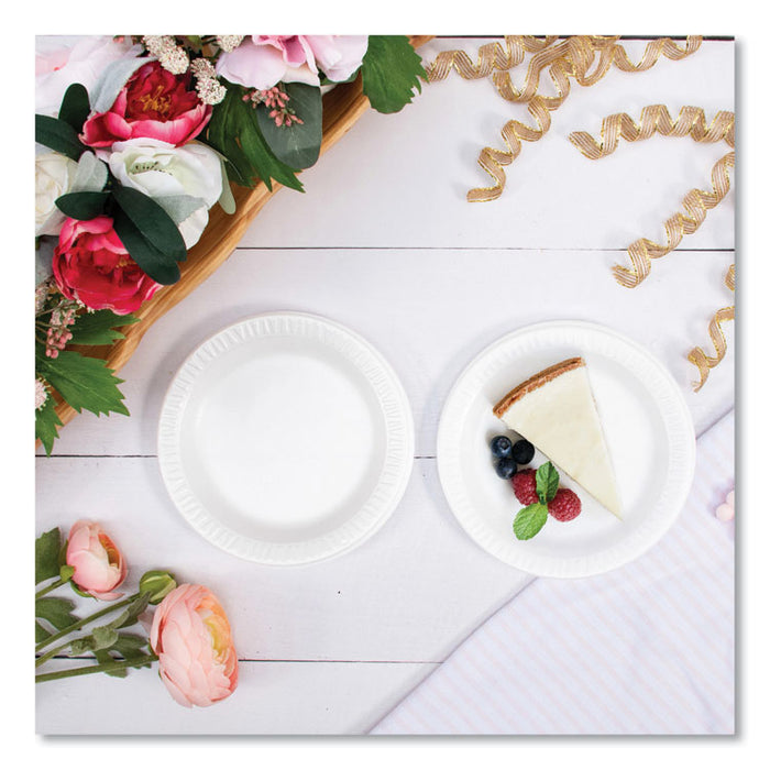 Concorde Foam Plate, 6" dia, White, 1,000/Carton