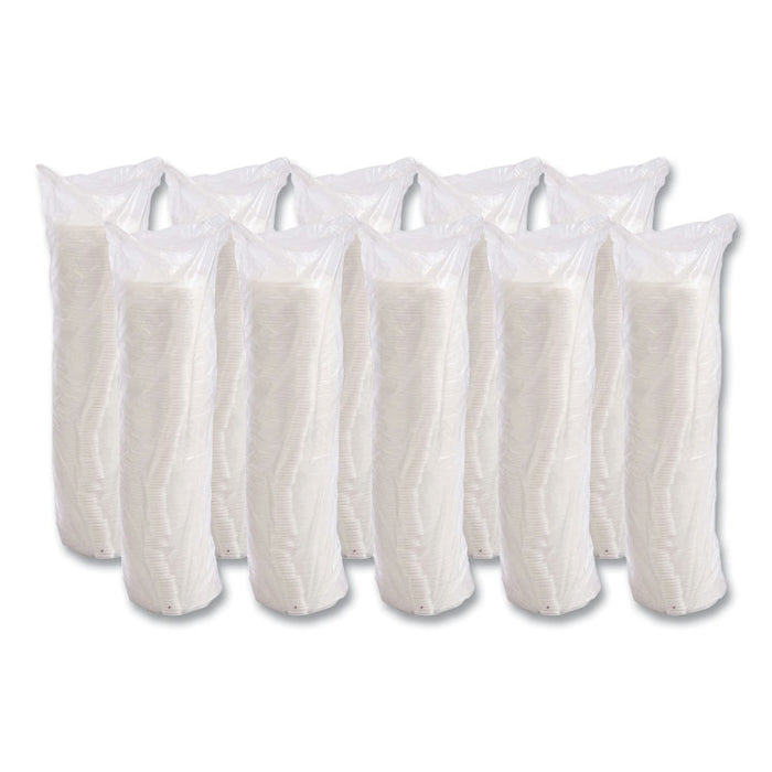 Lift n' Lock Plastic Hot Cup Lids, Fits 10 oz Hot Cups, White, 1,000/Carton