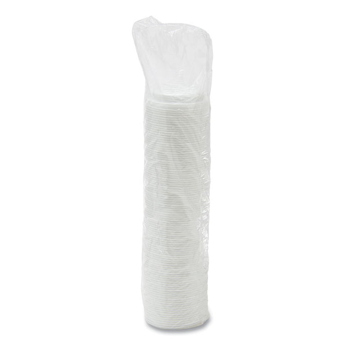 Cappuccino Dome Sipper Lids, Fits 12 oz to 24 oz Hot Cups, Plastic, White, 1,000/Carton