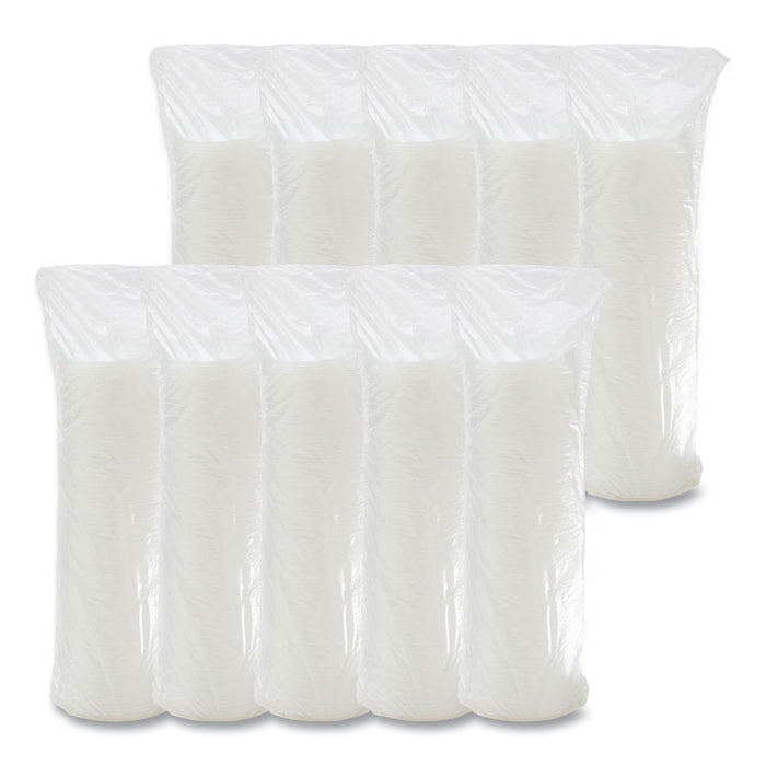 Lift n' Lock Plastic Hot Cup Lids With Straw Slot, Fits 12 oz to 24 oz Hot Cups, Plastic, Translucent, 100/Pack, 10 Packs/CT