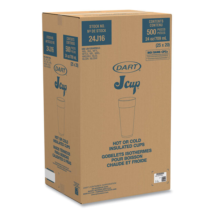 Coca-Cola Foam Cups, 24 oz, White/Red, 20/Bag, 25 Bags/Carton