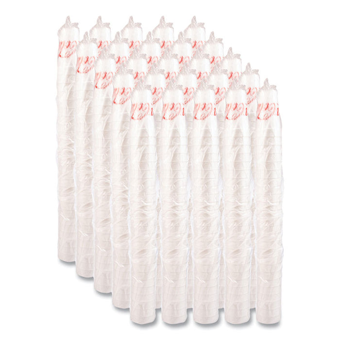 Coca-Cola Foam Cups, 24 oz, White/Red, 20/Bag, 25 Bags/Carton