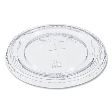 PETE Flat Straw-Slot Cold Cup Lids, Fits 16 oz to 24 oz Cold Cups, Plastic, Clear, 100/Pack, 10 Packs/Carton