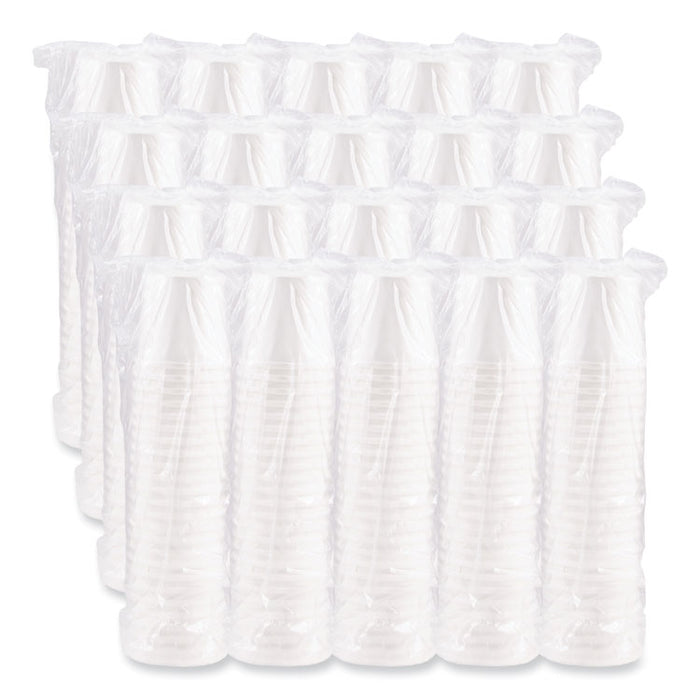 Flexstyle Double Poly Paper Containers, 16 oz, White, Paper, 25/Pack, 20 Packs/Carton
