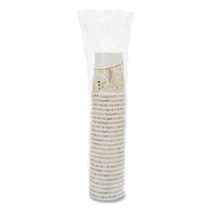 Flexstyle Double Poly Paper Containers, 32 oz, Symphony Design, Paper, 25/Pack, 20 Packs/Carton