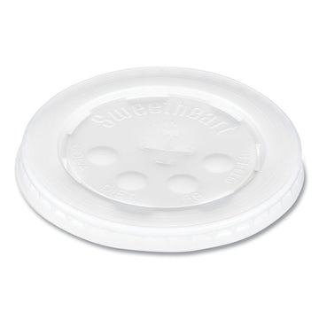 Polystyrene Plastic Flat Straw-Slot Cold Cup Lids, Fits 12 oz to 24 oz Cold Cups, Plastic, Translucent, 125/Pack, 16 Packs/CT