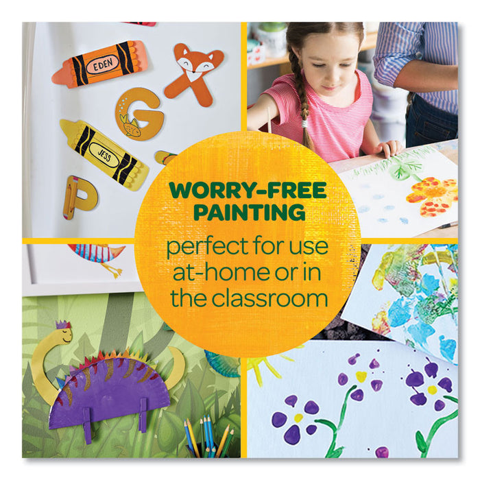 Washable Paint, 6 Assorted Colors, 2 oz Bottle, 6/Pack