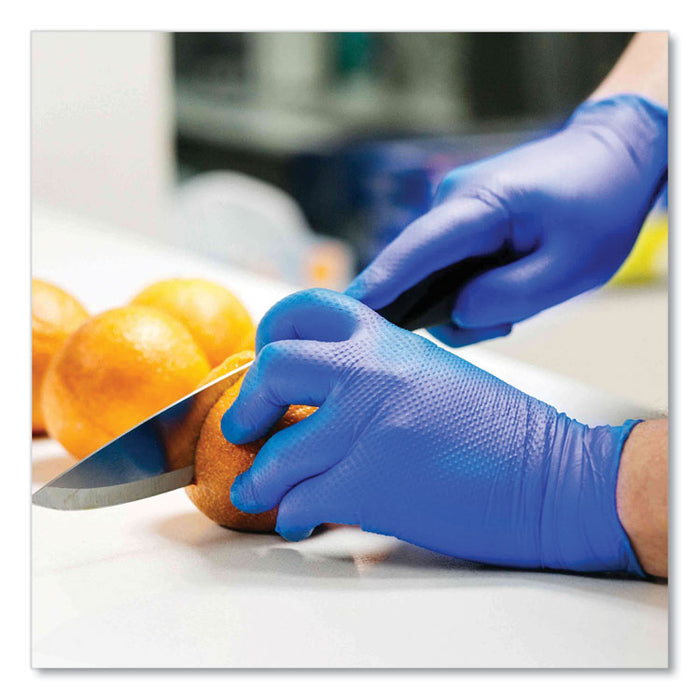 Heavy-Duty Industrial Nitrile Gloves, Powder-Free, X-Large, 6 mil Thick, 9.5" Long, Royal Blue, 100/Box, 10 Boxes/Carton