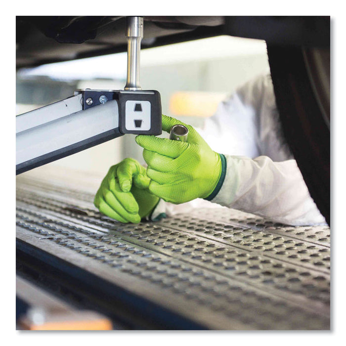 Heavy-Duty Industrial Nitrile Gloves, Powder-Free, Large, 8 mil Thick, 9.5" Long, Green, 100/Box, 10 Boxes/Carton