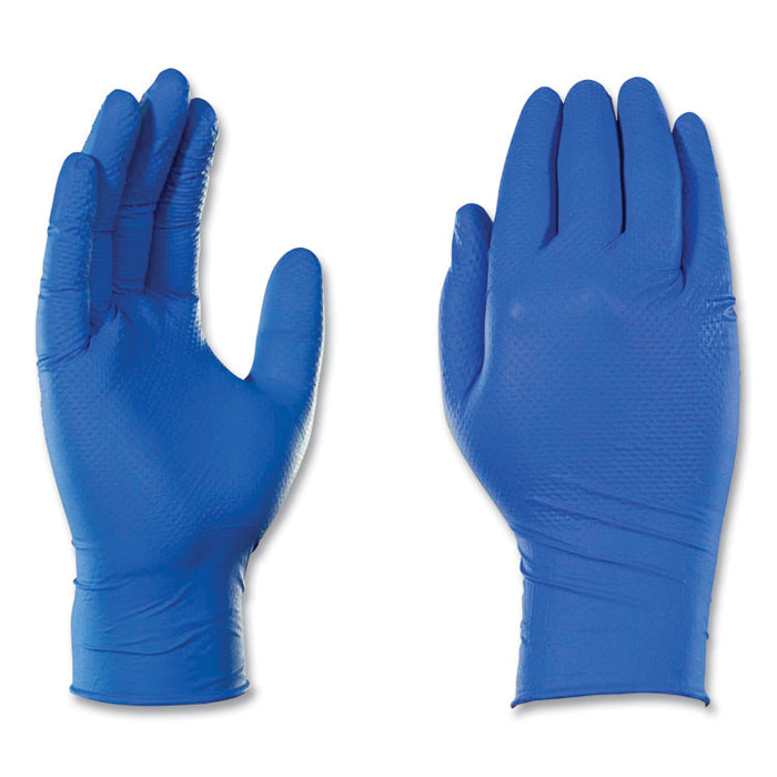 Heavy-Duty Industrial Nitrile Gloves, Powder-Free, Large, 6 mil Thick, 9.5" Long, Royal Blue, 100/Box, 10 Boxes/Carton