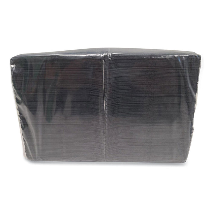 Morsoft Beverage Napkins, 2-Ply, 9 x 9.5, Black, 1,000/Carton