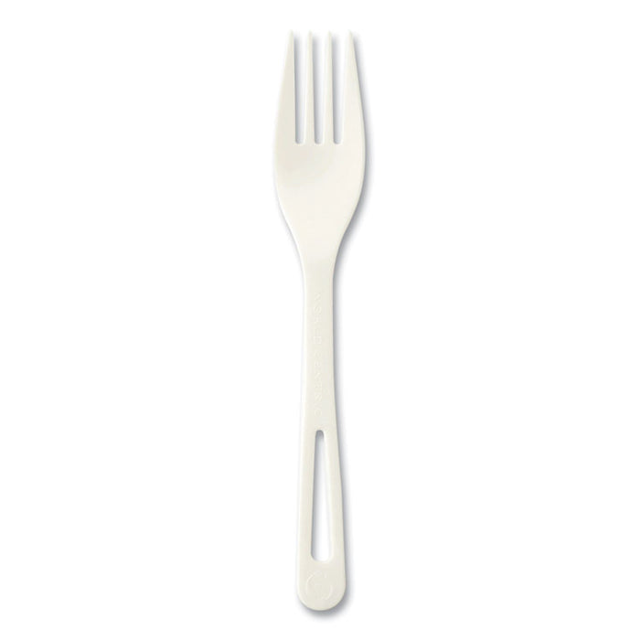 Cutlery Dispenser Refills, Fork, Plastic, Light Beige, 100/Bag, 10 Bags/Carton