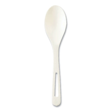 Cutlery Dispenser Refills, Spoon, Plastic, Light Beige, 100/Bag, 10 Bags/Carton