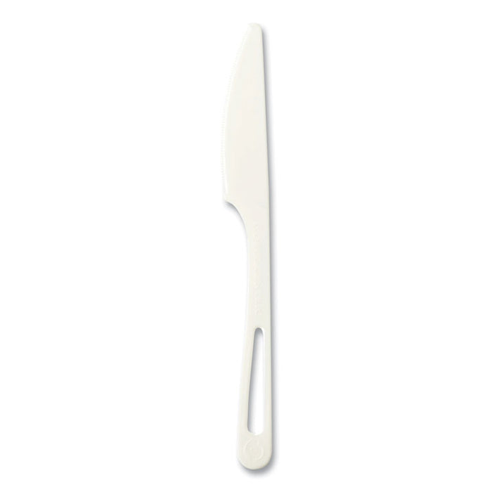 Cutlery Dispenser Refills, Knife, Plastic, Light Beige, 100/Bag, 10 Bags/Carton