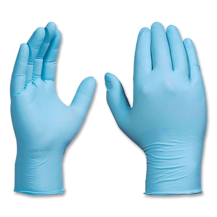 Industrial Nitrile Gloves, Powder-Free, Large, 5 mil Thick, 9.5" Long, Blue, 100/Box, 10 Boxes/Carton