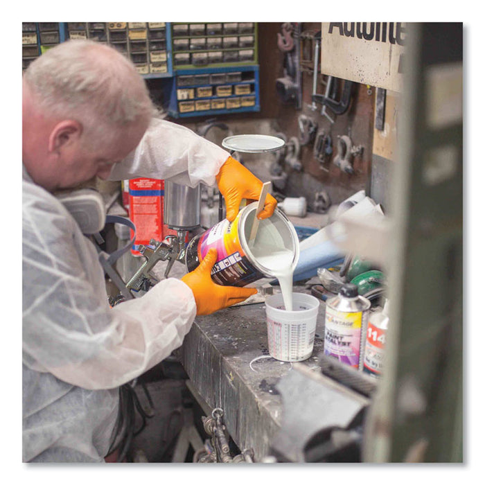 Heavy-Duty Industrial Nitrile Gloves, Powder-Free, X-Large, 8 mil Thick, 9.5" Long, Orange, 100/Box, 10 Boxes/Carton