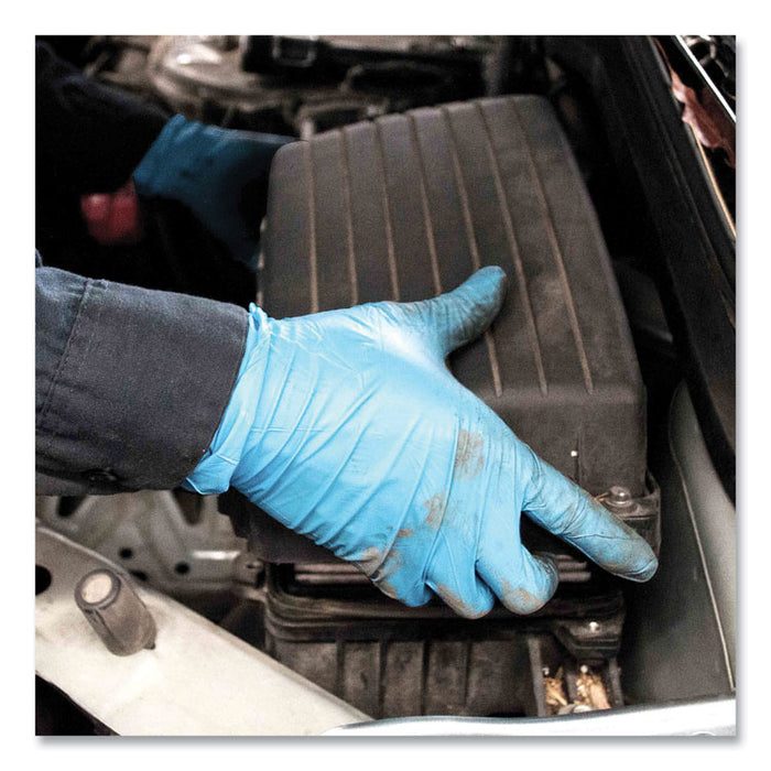 Industrial Nitrile Gloves, Powder-Free, XX-Large, 5 mil Thick, 9.5" Long, Blue, 100/Box, 10 Boxes/Carton