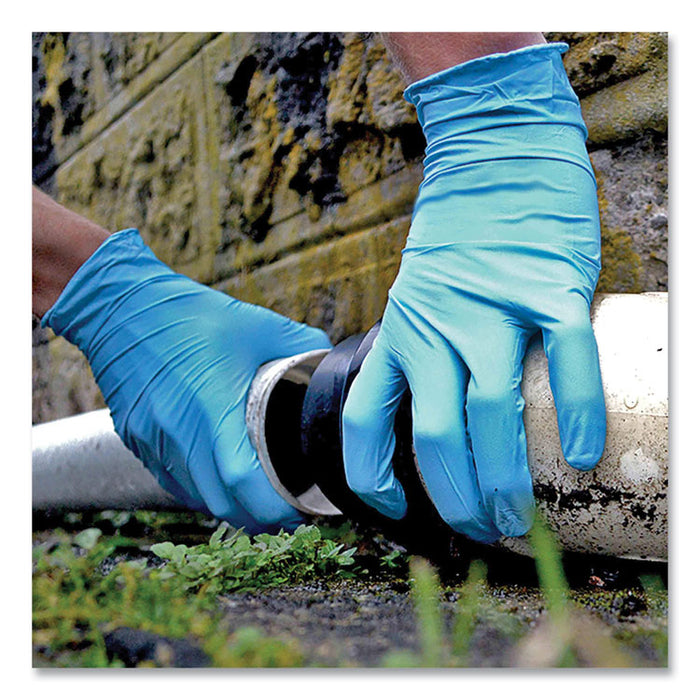 Industrial Nitrile Gloves, Powder-Free, Medium, 5 mil Thick, 9.5" Long, Blue, 100/Box, 10 Boxes/Carton