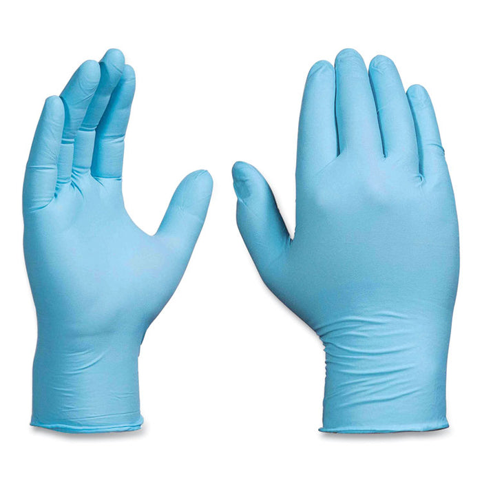 Industrial Nitrile Gloves, Powder-Free, Small, 5 mil (Palm), 6 mil (Fingers), 9.5" Long, Blue, 100/Box, 10 Boxes/Carton