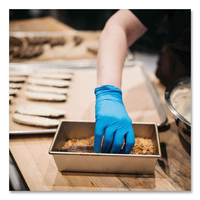 Industrial Nitrile Gloves, Powder-Free, Small, 3 mil Thick, 9.5" Long, Blue, 100/Box, 10 Boxes/Carton