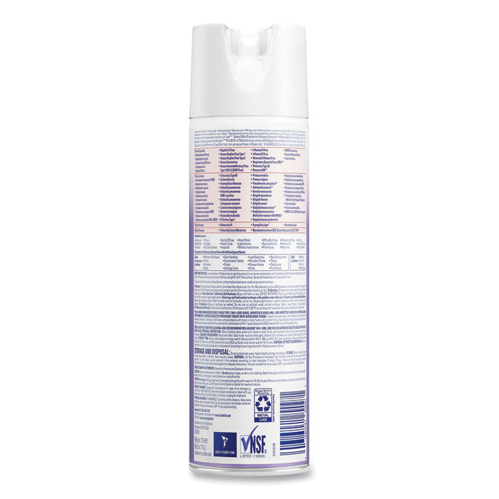 Disinfectant Spray, Lavender Scent, 19 oz Aerosol Spray, 12/Carton