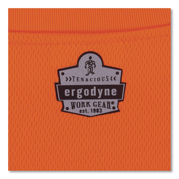 GloWear 8091 Non-Certified Hi-Vis Long Sleeve Shirt, 4X-Large, Orange
