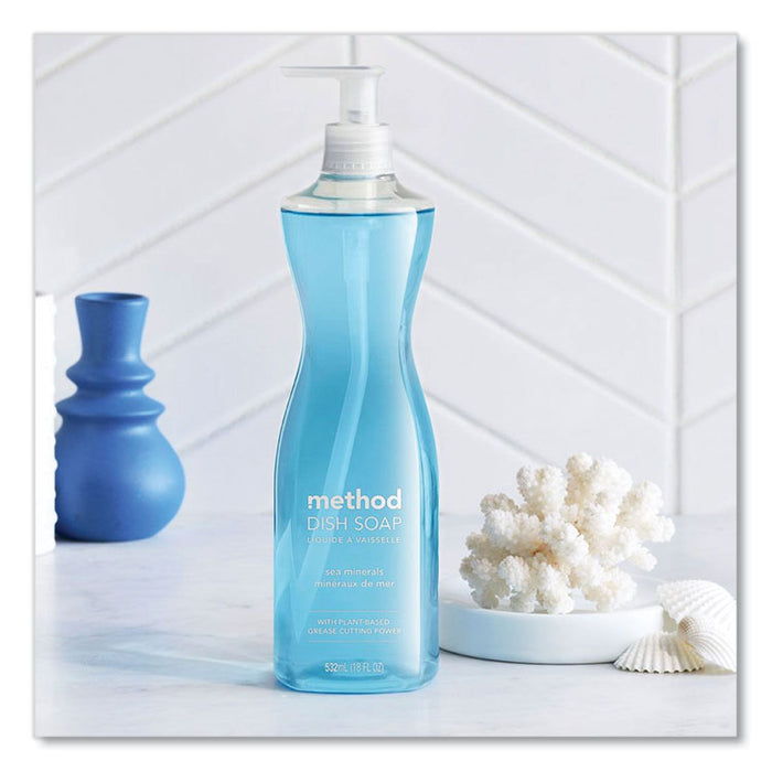 Dish Soap Pump, Hour-Glass Bottle Shape, Sea Minerals Scent, 18 oz Pump Bottle