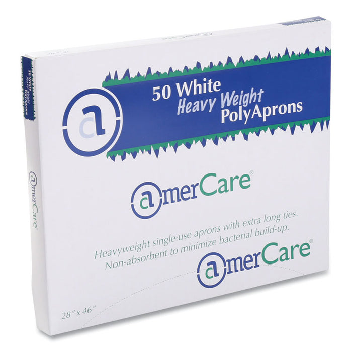 Poly Apron, 28 x 46, One Size Fits Most, White, 500/Carton