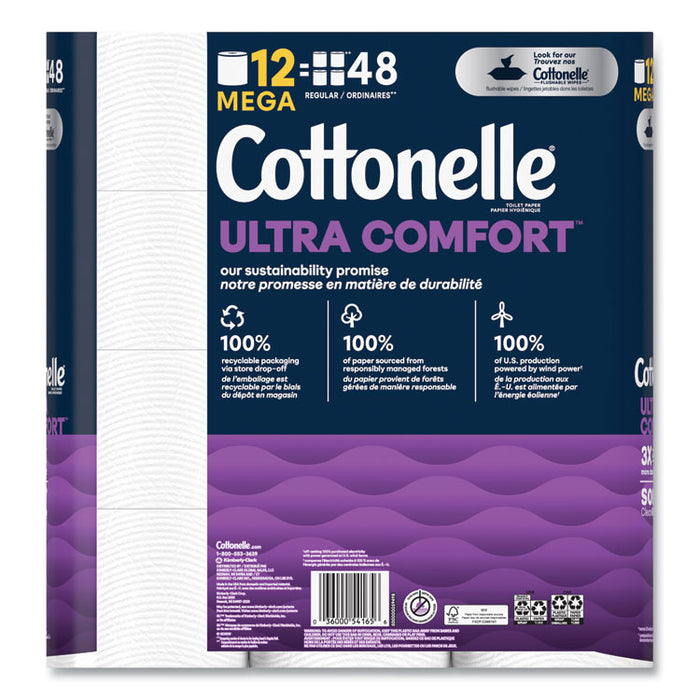 Ultra ComfortCare Toilet Paper, Soft Tissue, Septic Safe, 2-Ply, White, 284 Sheets/Roll, 12 Rolls/Pack, 48 Rolls/Carton
