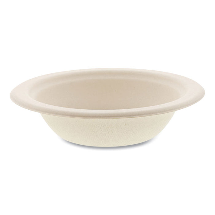 Bagasse PFAS-Free Dinnerware, Round Bowl, Sugarcane, 12 oz, Tan, 1,000/Carton