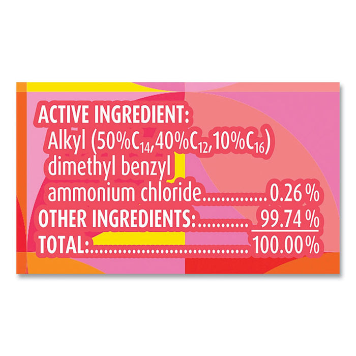 Disinfecting Wipes, 1-Ply, 7 x 7.25, Mango and Hibiscus, White, 80 Wipes/Canister, 6 Canisters/Carton