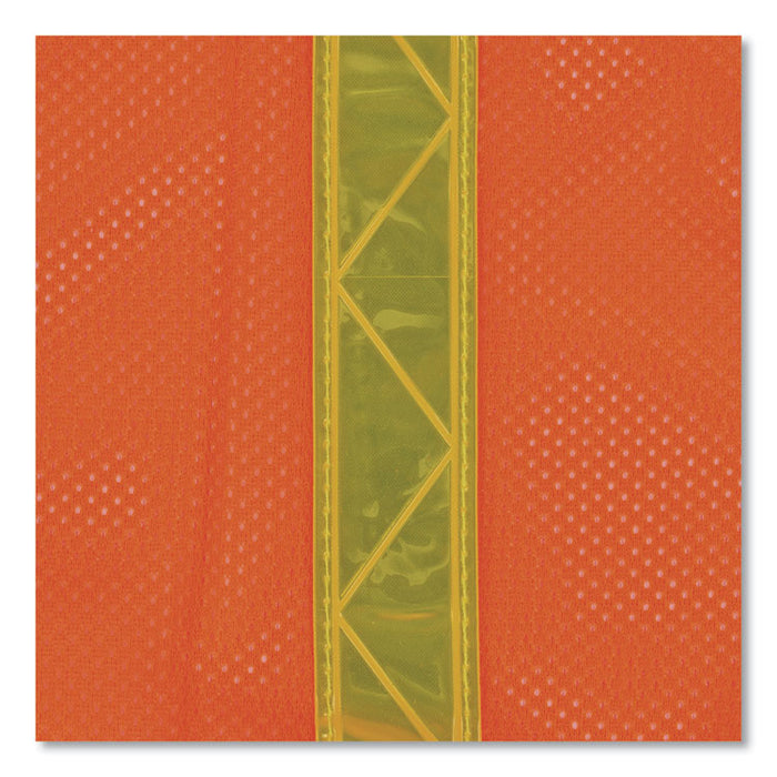 GloWear 8080BAX Non-Certified X-Back Hi-Vis Safety Vest, Polyester, One Size Fits Most, Orange/Yellow