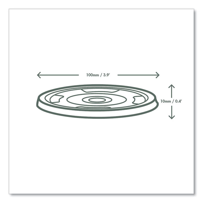 96 Series Cold Cup Lids, Fits Vegware 96-Series Cold Cups, Plastic, Clear, 1,000/Carton