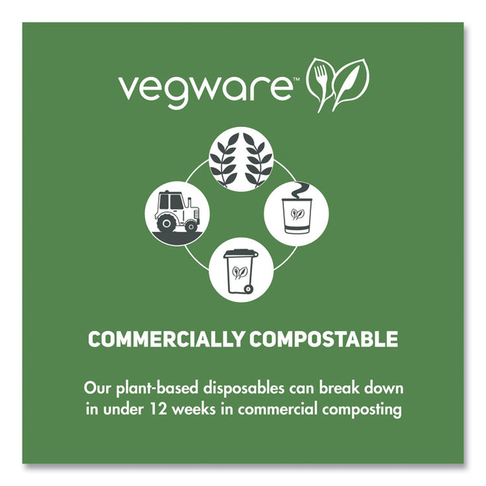 96 Series Cold Cup Lids, Fits Vegware 96-Series Cold Cups, Plastic, Clear, 1,000/Carton