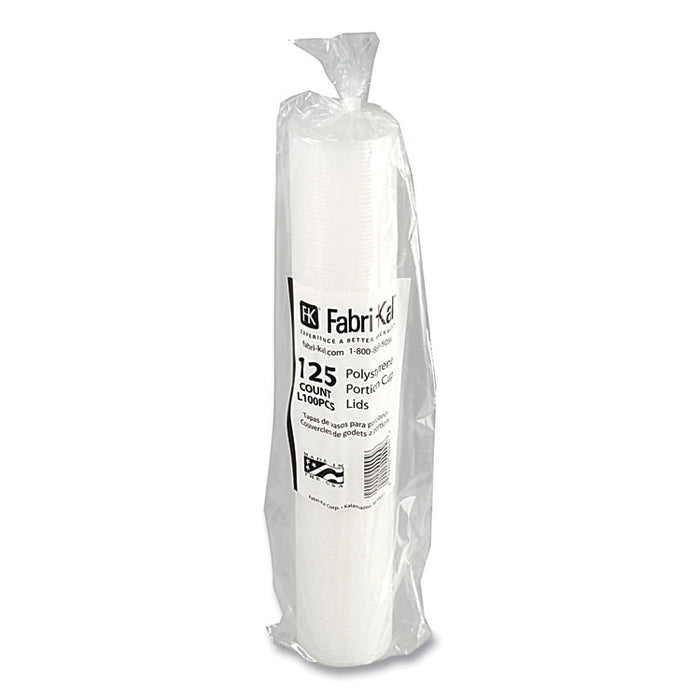 Portion Cup Lids, Fits 1 oz Squat Portion Cups, Plastic, Clear, 125/Sleeve, 20 Sleeves/Carton