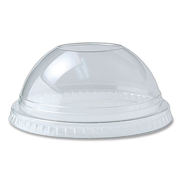 Kal-Clear/Nexclear Drink Cup Lids, Dome Lid with 1" Hole, Fits 12 oz to 20 oz Cold Cups, Plastic, Clear, 1,000/Carton