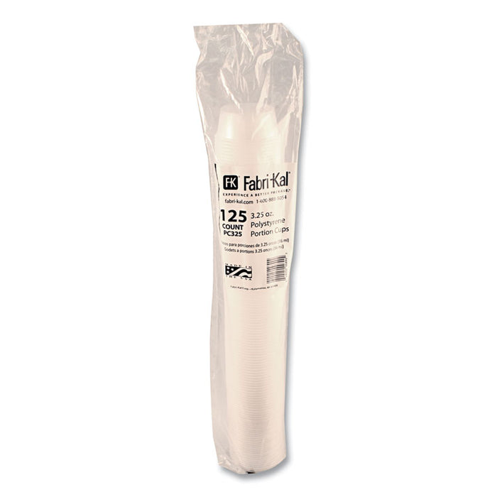 Portion Cups, 3.25 oz, Plastic, Translucent, 125/Sleeve, 20 Sleeve/Carton