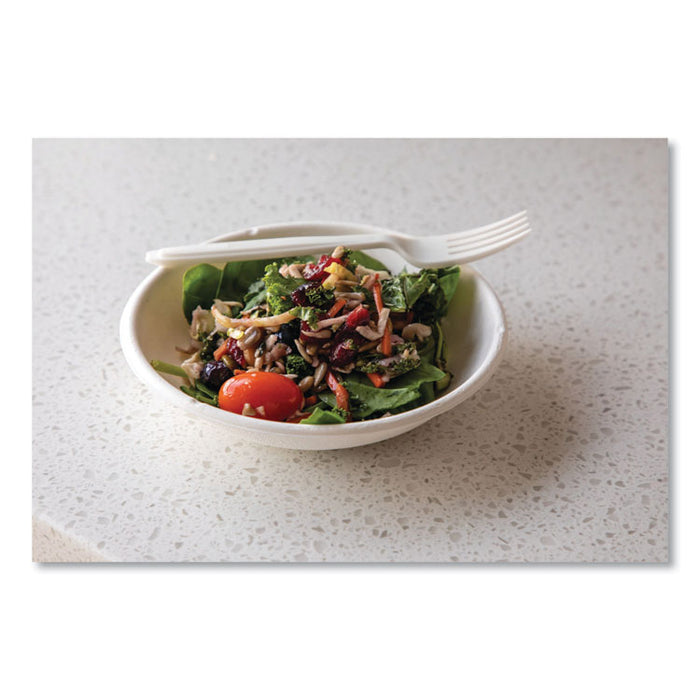 Vanguard Renewable and Compostable Sugarcane Bowls, 12 oz, White, 1,000/Carton