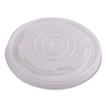 World Art PLA-Laminated Soup Container Lids, Fits 8 oz, Translucent, Plastic, 50/Pack, 20 Packs/Carton