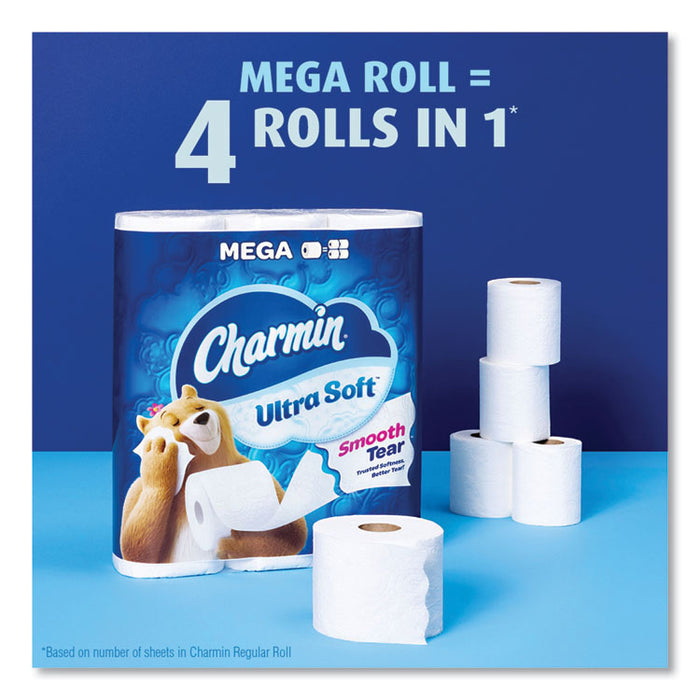 Ultra Soft Bathroom Tissue, Septic Safe, 2-Ply, White, 208 Sheets/Roll, 4 Rolls/Pack