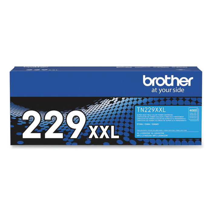 TN229XXLC Super High-Yield Toner, 4,000 Page-Yield, Cyan