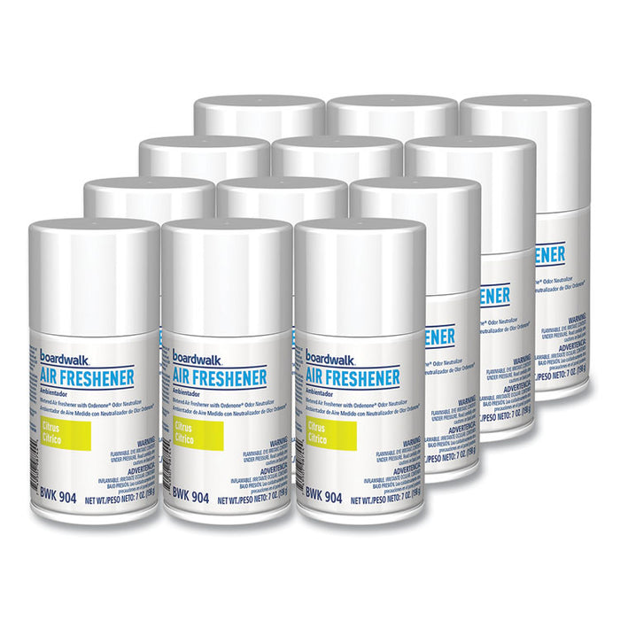 Metered Air Freshener Refill, Citrus Sunrise, 7 oz Aerosol Spray, 12/Carton