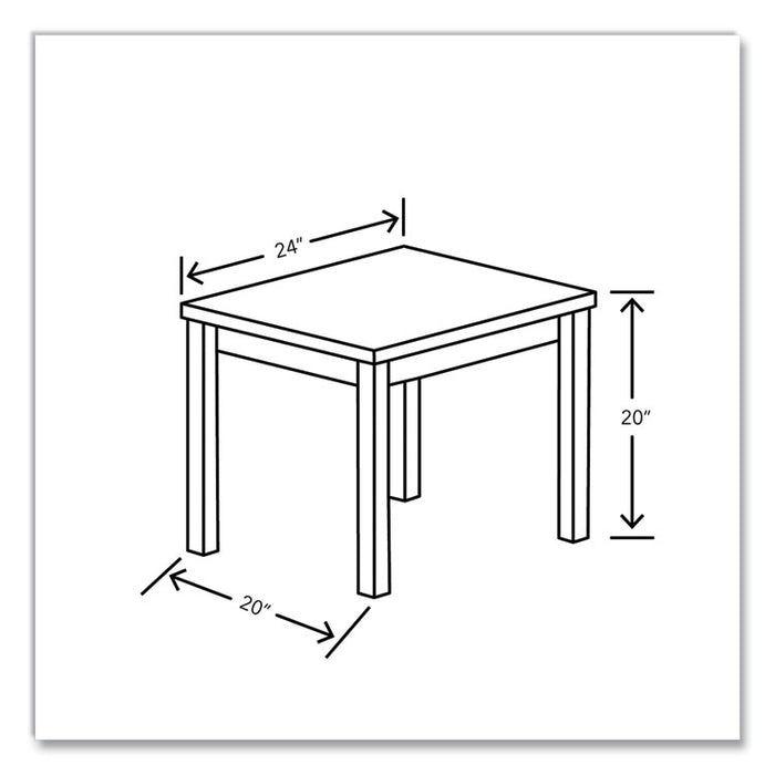 80000 Laminate Occasional End Table, Rectangular, 24w x 20d x 20h, Kingswood Walnut