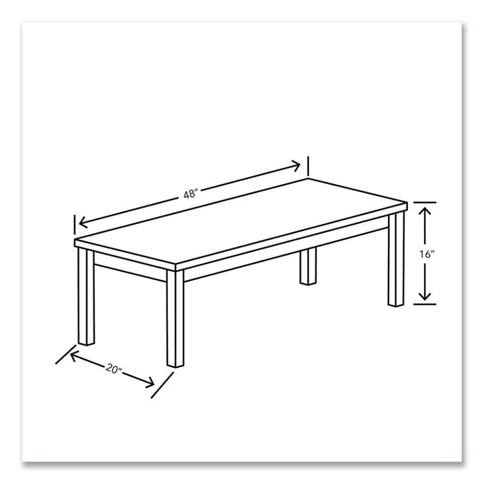 80000 Series Laminate Occasional Coffee Table, Rectangular, 48w x 20d x 16h, Kingswood Walnut