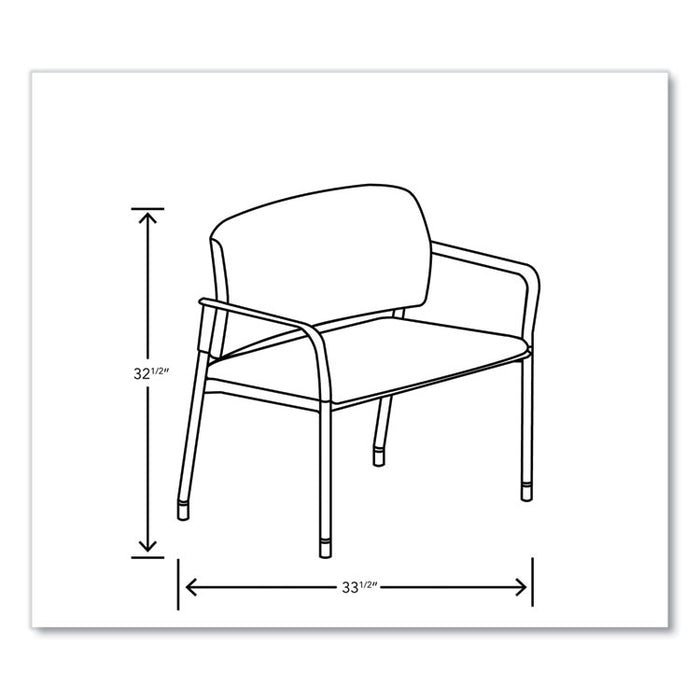Accommodate Series Bariatric Chair with Arms, 33.5" x 21.5" x 32.5", Flint Seat, Flint Back, Charblack Legs