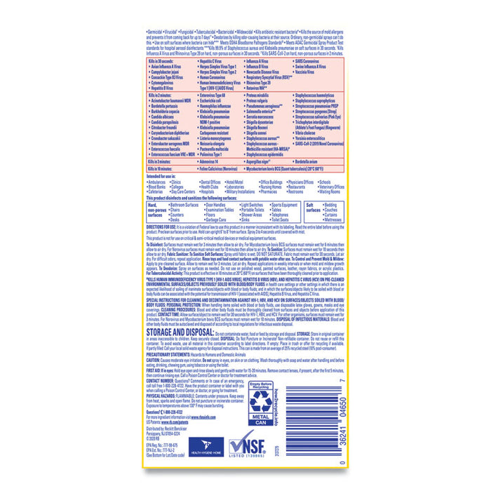 Disinfectant Spray, Original Scent, 19 oz Aerosol Spray