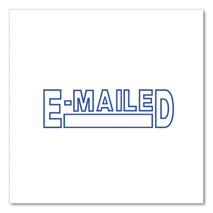 Message Stamp, E-MAILED, Pre-Inked One-Color, Blue