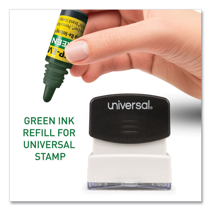 Refill Ink for Clik! and Universal Stamps, 7 mL Bottle, Green